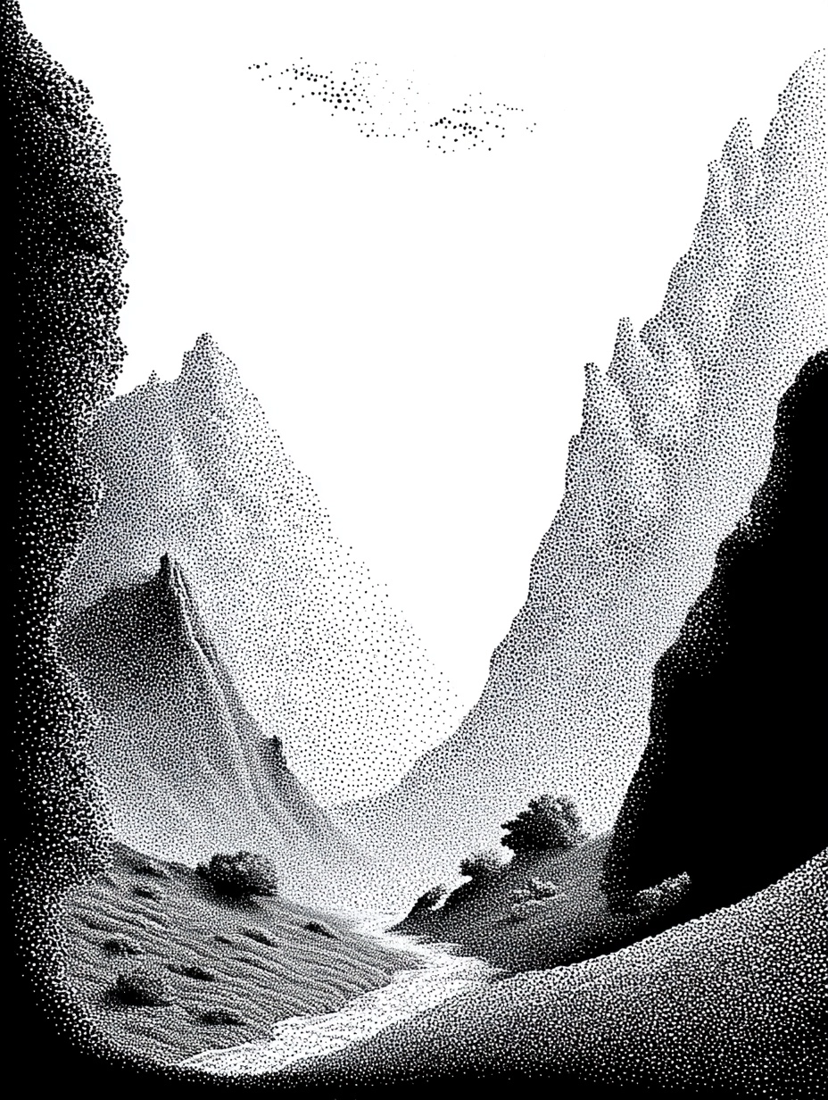 Dotted Wanderer — Pointillist Travel Tale