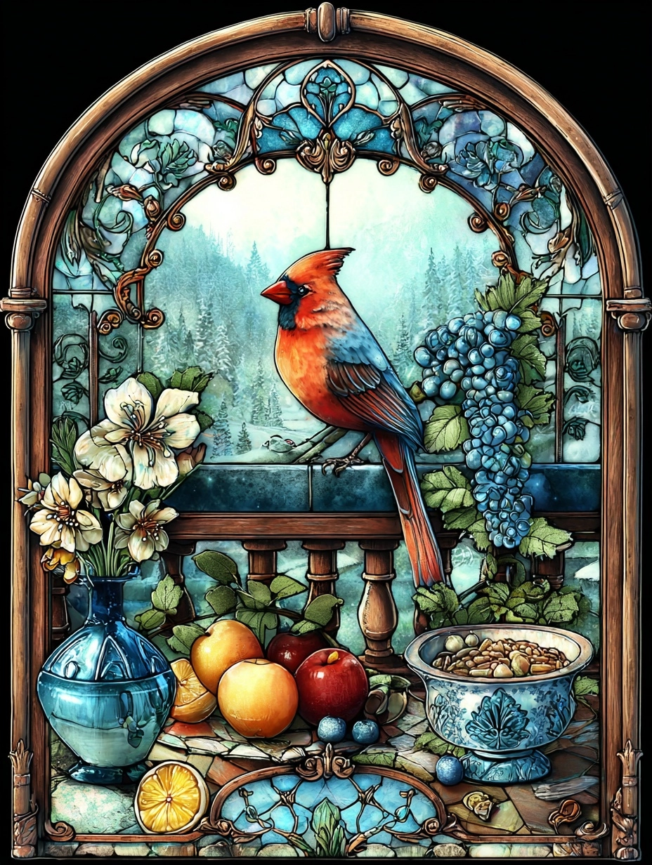 Stained Glass Reverie — Color & Geometric Brilliance