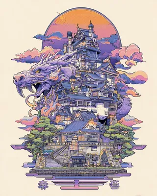 Midjourney SREF 1000 Moonlit Pagoda — sample image 3