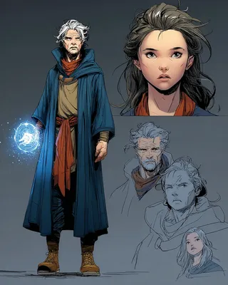 Midjourney SREF 1027 Arcane Wanderers — Ink & Manga Mysterious
