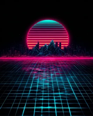 Midjourney SREF 1034 Neon Horizons — sample image 4