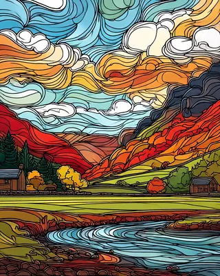 SREF 1052 Stained Glass Wilderness