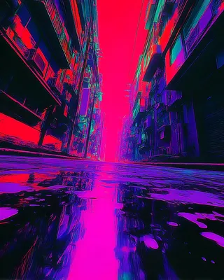 SREF 1128 Neon Synthwave