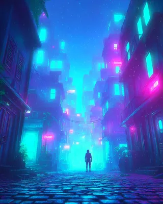 Midjourney SREF 1132 Neon Solitude — sample image 2