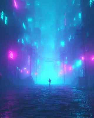 Midjourney SREF 1132 Neon Solitude — sample image 4