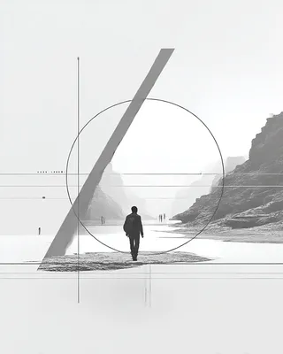 Midjourney SREF 1203 Geometric Minimalism — sample image 2