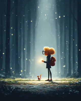 Midjourney SREF 1217 Luminous Wanderers — Digital Illustration Whimsical