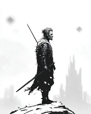 Midjourney SREF 1236 Warrior's Quest — Ink & Manga Epic