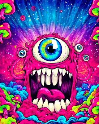 SREF 1317 Neon Void Creature
