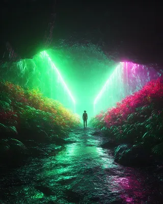 Midjourney SREF 1327 Neon Eden — sample image 3