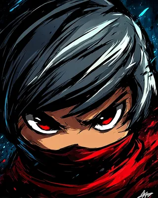 Midjourney SREF 1342 Crimson Ninja Shadow — sample image 3