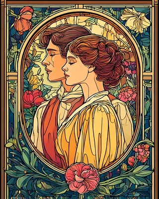 Midjourney SREF 1349 Garden's Grace — Art Nouveau Romantic