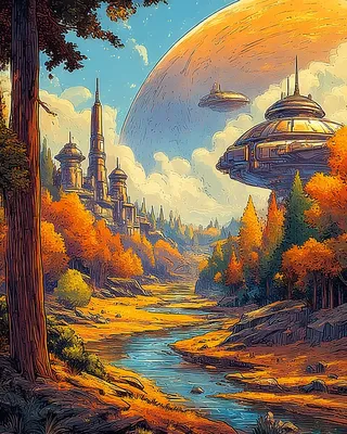 Midjourney SREF 1382 Alien Frontiers — sample image 2