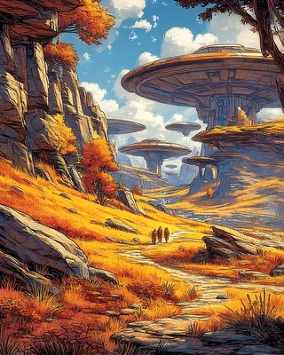 Midjourney SREF 1382 Alien Frontiers — sample image 4