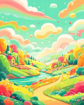 Midjourney SREF 1408 Candy Dream Land — Digital Illustration Whimsical