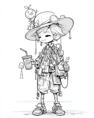 Midjourney SREF 1410 Whimsical Wanderers — Ink & Manga Whimsical