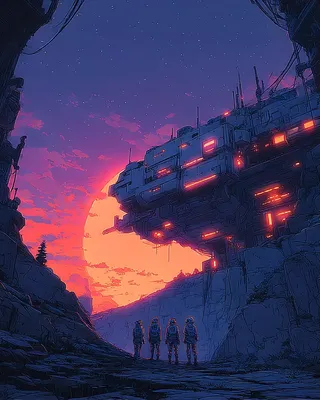 SREF 1442 Neon Horizon Sentinel