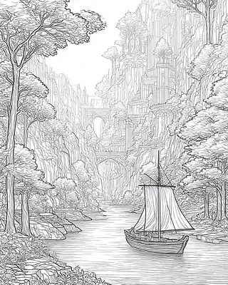 Midjourney SREF 1460 Linebound Realms — sample image 4