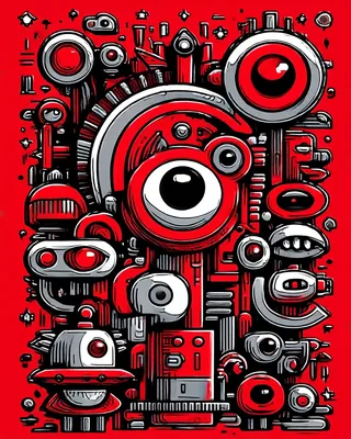 Midjourney SREF 1479 Mechanical Eye Monster — sample image 2