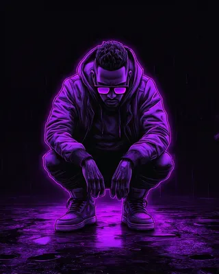 Midjourney SREF 1490 Neon Void Collective — sample image 4