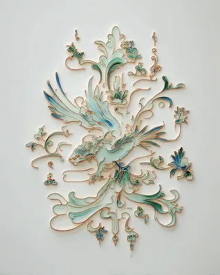 Midjourney SREF 1523 Ethereal Dragon Blooms — Art Nouveau Ethereal