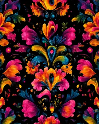 SREF 1543 Neon Botanical Dreams