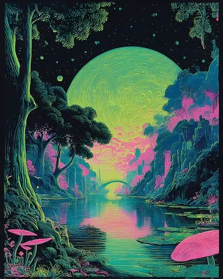 Midjourney SREF 1626 Neon Otherworlds — sample image 3
