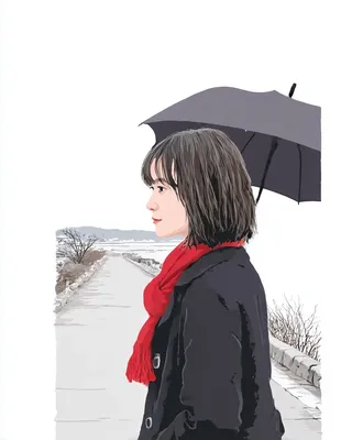 Midjourney SREF 1695 Rainy Reverie — Digital Illustration Melancholic
