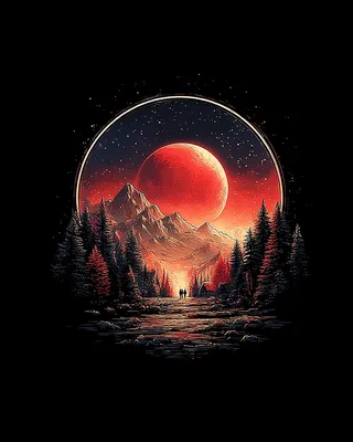 Midjourney SREF 1707 Red Moon Quest — Digital Illustration Epic