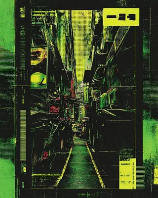 Midjourney SREF 1723 Neon Cyberpunk Rebellion — sample image 3