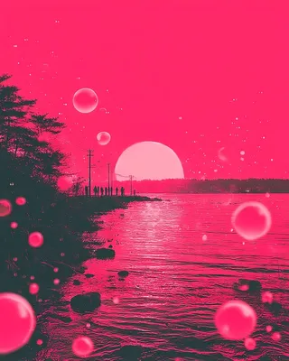 Midjourney SREF 1746 Neon Pink Reverie — sample image 4