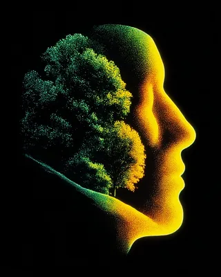 Midjourney SREF 1844 Luminous Mind — Digital Illustration Futuristic