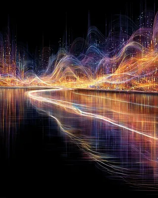 Midjourney SREF 1864 Luminous Flux — Digital Illustration Futuristic