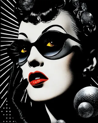 Midjourney SREF 1878 Neon Glamour — Pop Art Dramatic