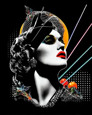 Midjourney SREF 1878 Neon Glamour — sample image 2