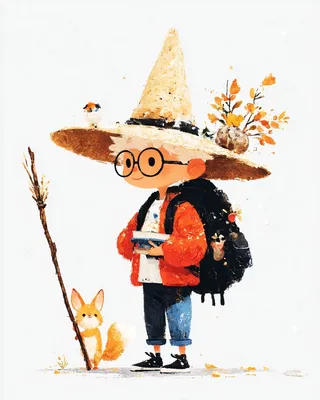 Midjourney SREF 1891 Autumn Adventure — Watercolor Whimsical