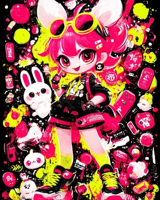 Midjourney SREF 2023 Neon Pop Princess — sample image 2