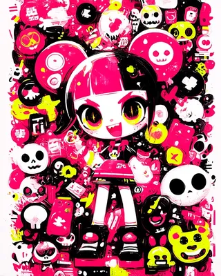 Midjourney SREF 2023 Neon Pop Princess — sample image 3