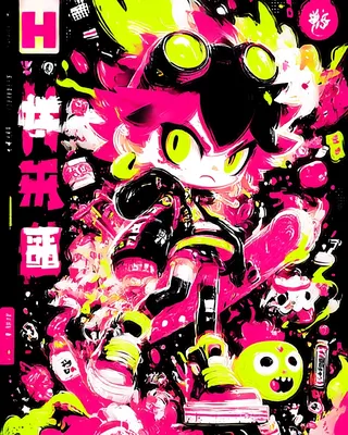 Midjourney SREF 2023 Neon Pop Princess — sample image 4