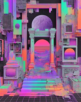 SREF 2057 Neon Ruins
