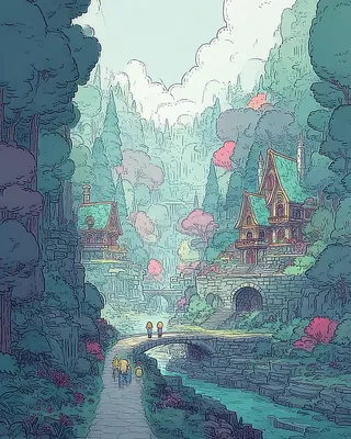 Midjourney SREF 2065 Enchanted Castle — sample image 2