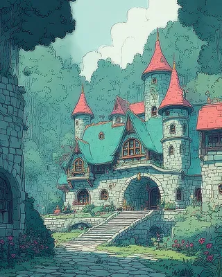Midjourney SREF 2065 Enchanted Castle — sample image 3