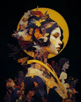 Midjourney SREF 2071 Moonlit Bloom — Art Nouveau Ethereal