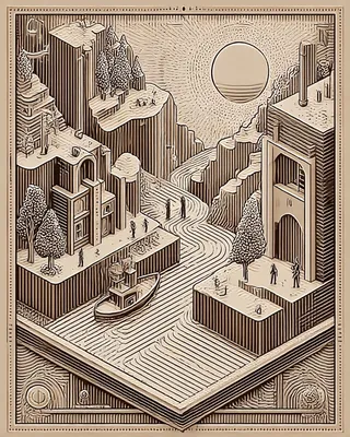 Midjourney SREF 2083 Isometric Reverie — sample image 2