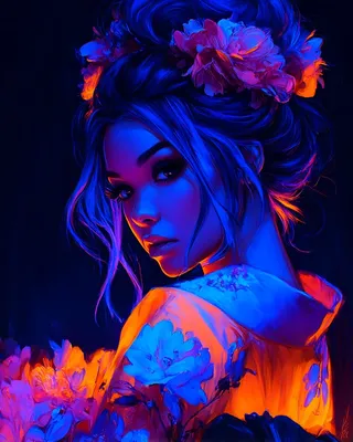 Midjourney SREF 2095 Neon Bloom — Digital Illustration Futuristic