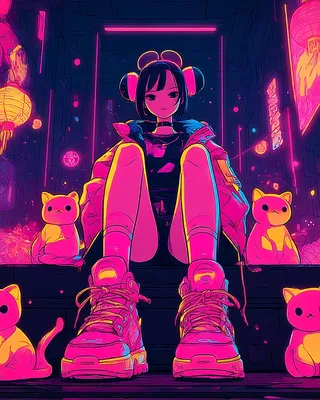 Midjourney SREF 2101 Neon Dreams — sample image 3