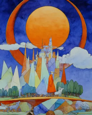 Midjourney SREF 2149 Celestial Pilgrimage — sample image 3