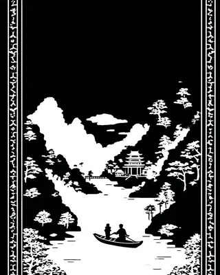 Midjourney SREF 2177 Zen Silhouettes — sample image 3