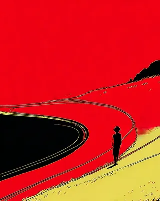 Midjourney SREF 2315 Crimson Solitude — sample image 3