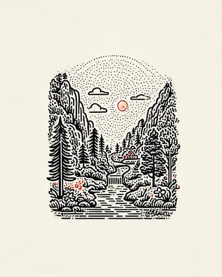 Midjourney SREF 2357 Wilderness Wandering — sample image 4